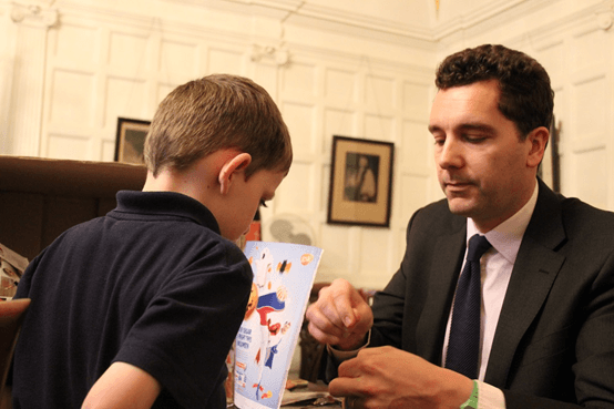 Edward Timpson at a foster care event in Staffordshire